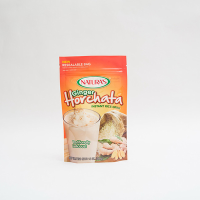 14OZ imprimiu o suporte plástico acima dos sacos de empacotamento Ziplock feitos sob encomenda do arroz imediato do malote