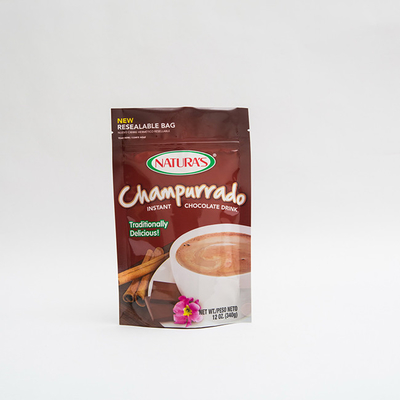 de 340g Champurrado levantar-se saco de embalagem imediato de Hocolate do malote com zíper