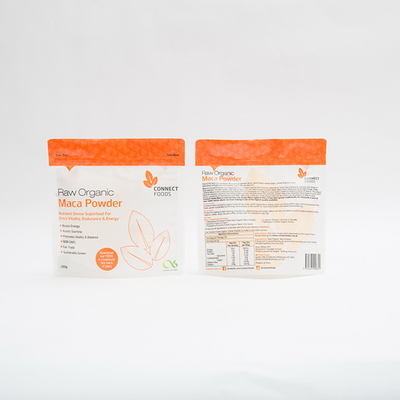 o empacotamento de alimento do pó de 250g Maca ensaca o zíper de 120 MIC Stand Up Pouch With