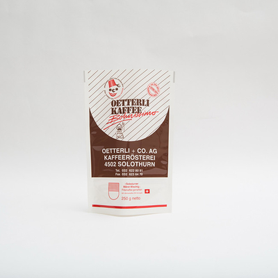 Sacos de empacotamento do café de superfície lustroso sem o saco de café do zíper 250g