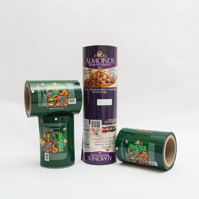 Rolo de filme plástico Logo Printed do envoltório do filme do empacotamento de alimento da amêndoa 0.63OZ