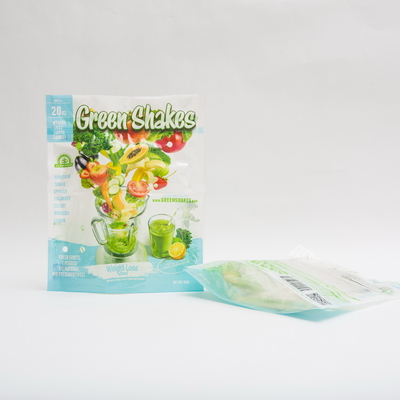 Frutas e legumes dos mícrons 15OZ que empacotam o malote da posição do fechamento do fecho de correr de 80mm