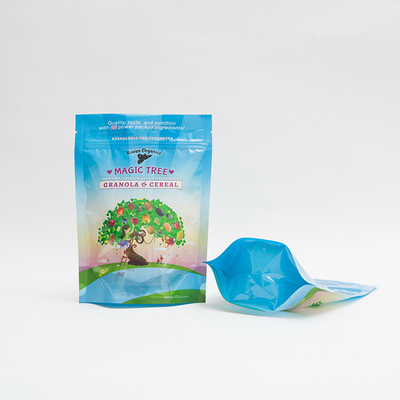 O costume de 12OZ 100mm imprimiu o malote Ziplock do zíper plástico que empacota para o cereal do Granola