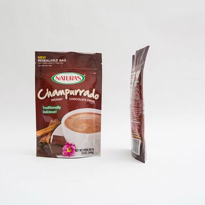 de 340g Champurrado levantar-se saco de embalagem imediato de Hocolate do malote com zíper