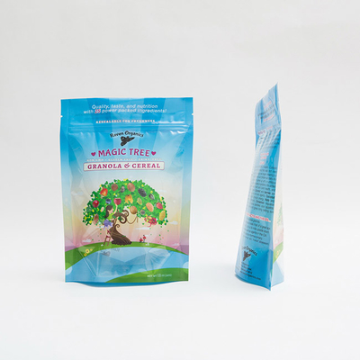 O costume de 12OZ 100mm imprimiu o malote Ziplock do zíper plástico que empacota para o cereal do Granola