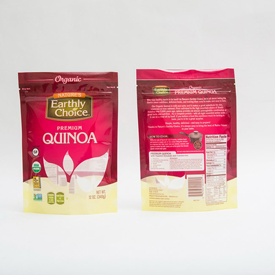 Suporte do Quinoa 12OZ acima do Gravure do malote que imprime o empacotamento pequeno do malote plástico