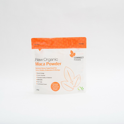 o empacotamento de alimento do pó de 250g Maca ensaca o zíper de 120 MIC Stand Up Pouch With