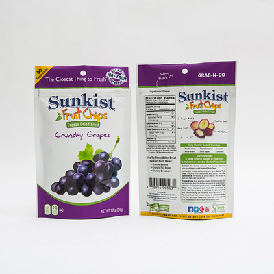 o fruto 1.2oz lasca o suporte de VMPET acima do empacotamento plástico do malote Resealable do saco do zíper