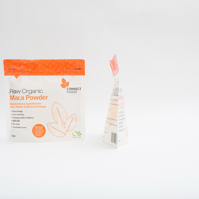 o empacotamento de alimento do pó de 250g Maca ensaca o zíper de 120 MIC Stand Up Pouch With