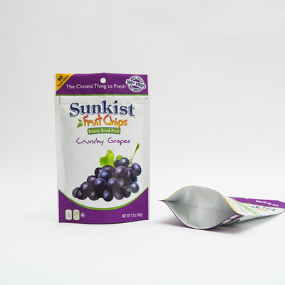o fruto 1.2oz lasca o suporte de VMPET acima do empacotamento plástico do malote Resealable do saco do zíper