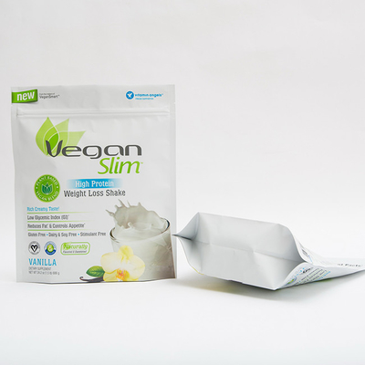 O empacotamento de alimento de 1.5LB 100mm ensaca alto - malote plástico da proteína 140 MIC Zip Lock Stand Up