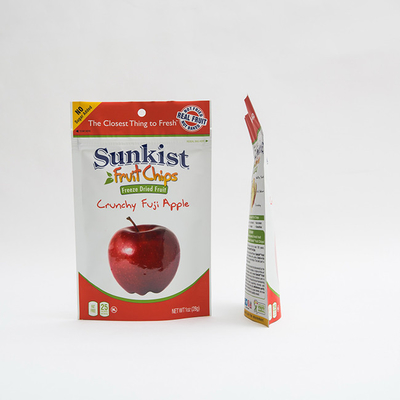 1OZ Apple seco Chips Stand Up Pouch Bag com empacotamento feito sob encomenda do saco do fecho de correr do fechamento do fecho de correr