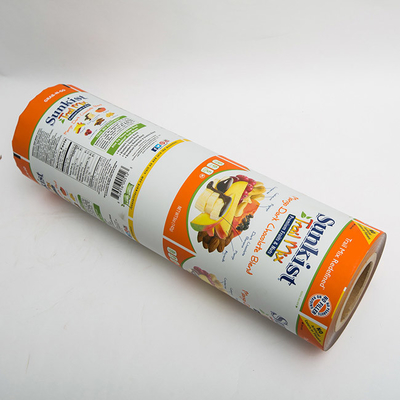 rolo da película de plástico do filme 1.2oz de 1000M Flexible Food Packaging para a embalagem para microplaquetas do fruto da mistura