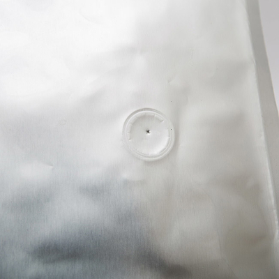 O empacotamento de alimento Unprinted de prata do fechamento do fecho de correr do café da folha ensaca o reforço lateral com válvula