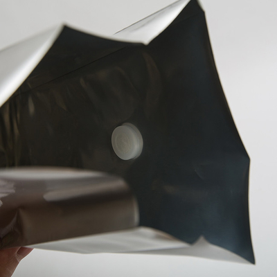 O empacotamento de alimento Unprinted de prata do fechamento do fecho de correr do café da folha ensaca o reforço lateral com válvula