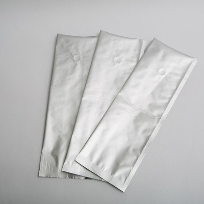 O empacotamento de alimento Unprinted de prata do fechamento do fecho de correr do café da folha ensaca o reforço lateral com válvula