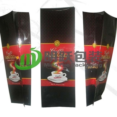 Sacos impressos feitos sob encomenda da folha do café PET12 do selo 500g do quadrilátero com válvula e Tin Tie de ar
