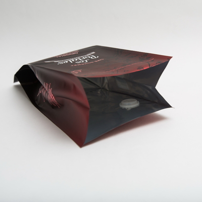 454g 280 x 100mm imprimiu sacos de café inferiores lisos com a válvula para os feijões de café BOPP