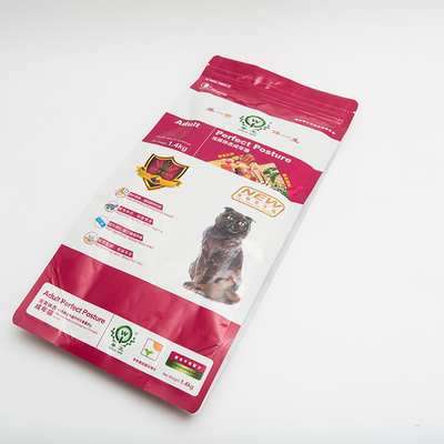 1.4kg imprimiu o selo lateral Cat Food Bags Recyclable inferior do saco de plástico K do reforço