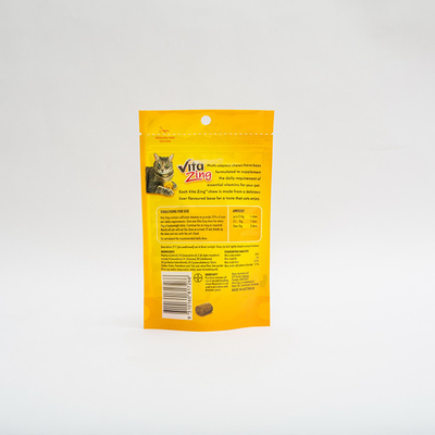 92 mícrons de PE80 levantam-se o multivitamínico plástico Cat Food Package do saco do empacotamento de alimentos para animais de estimação